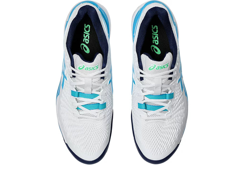 ASICS GEL-RESOLUTION 9 AC WHITE/DIGITAL AQUA MAN