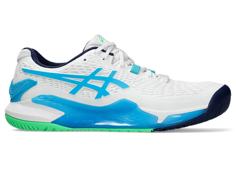 ASICS GEL-RESOLUTION 9 AC WHITE/DIGITAL AQUA MAN