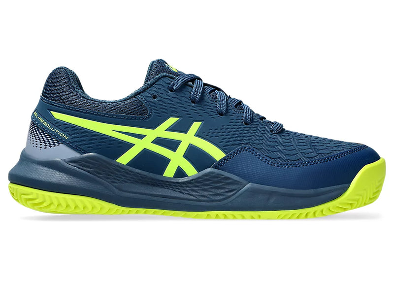 ASICS GEL-RESOLUTION 9 GS CLAY MAKO BLUE/SAFETY YELLOW JUNIOR