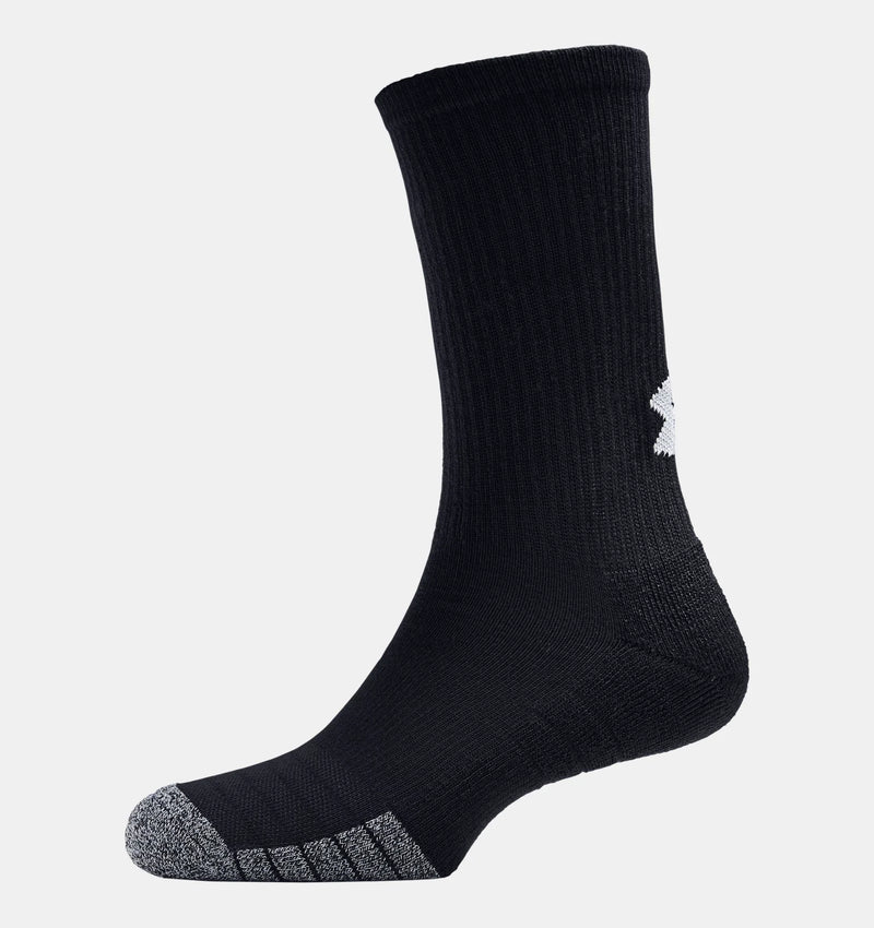 UNDER ARMOUR HEATGEARÂ® CREW SOCKS BLACK (3X)