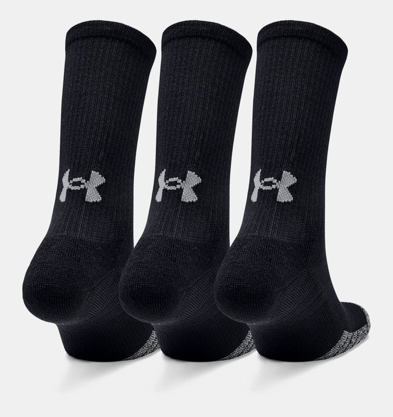 UNDER ARMOUR HEATGEARÂ® CREW SOCKS BLACK (3X)