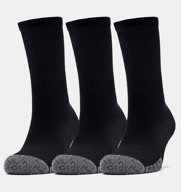 UNDER ARMOUR HEATGEARÂ® CREW SOCKS BLACK (3X)