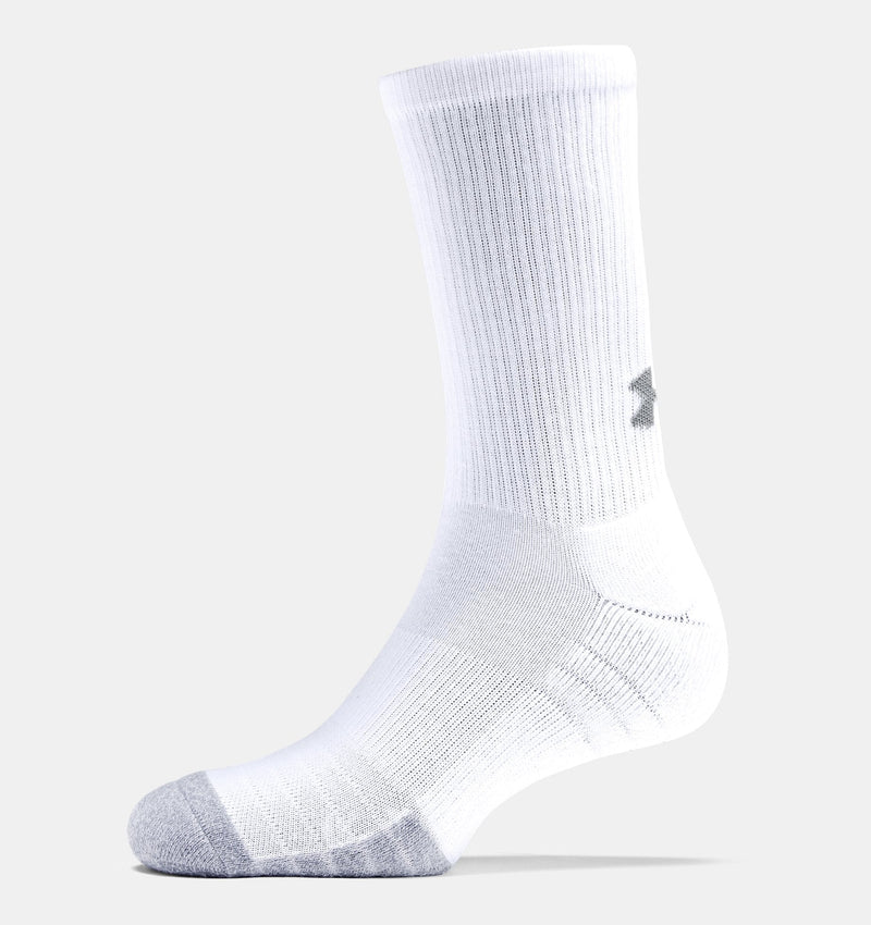 UNDER ARMOUR HEATGEARÂ® CREW SOCKS WHITE (3X)