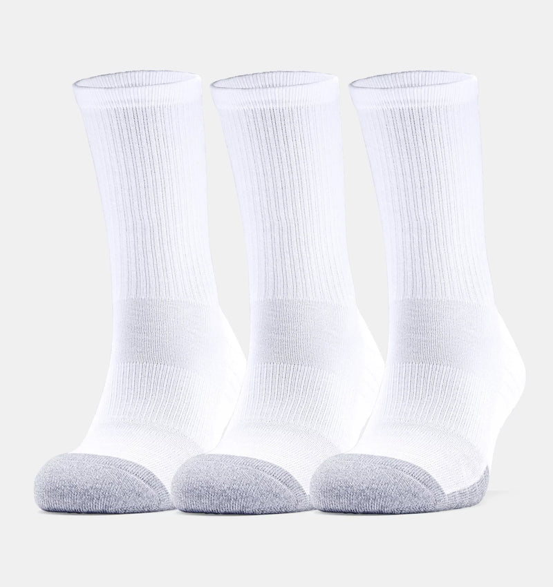 UNDER ARMOUR HEATGEARÂ® CREW SOCKS WHITE (3X)