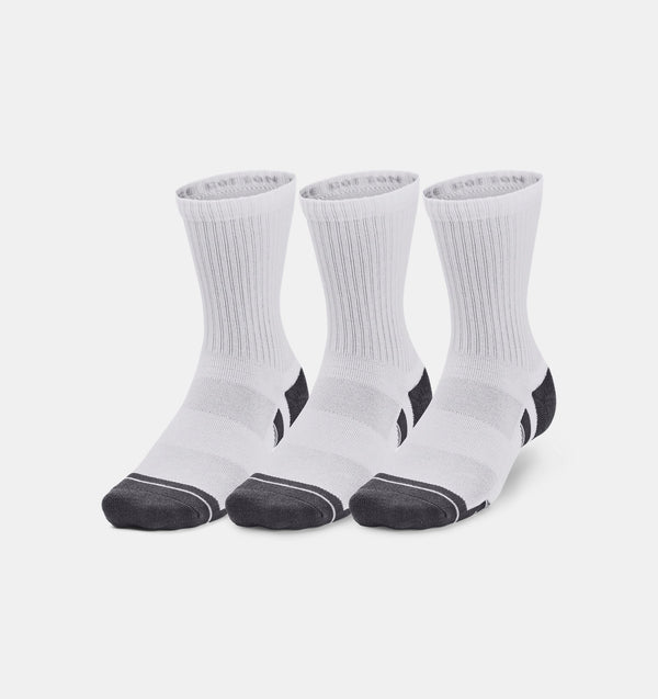 UNDER ARMOUR PERFORMANCE COTTON MID-CREW SOCKS WHITE (3X)