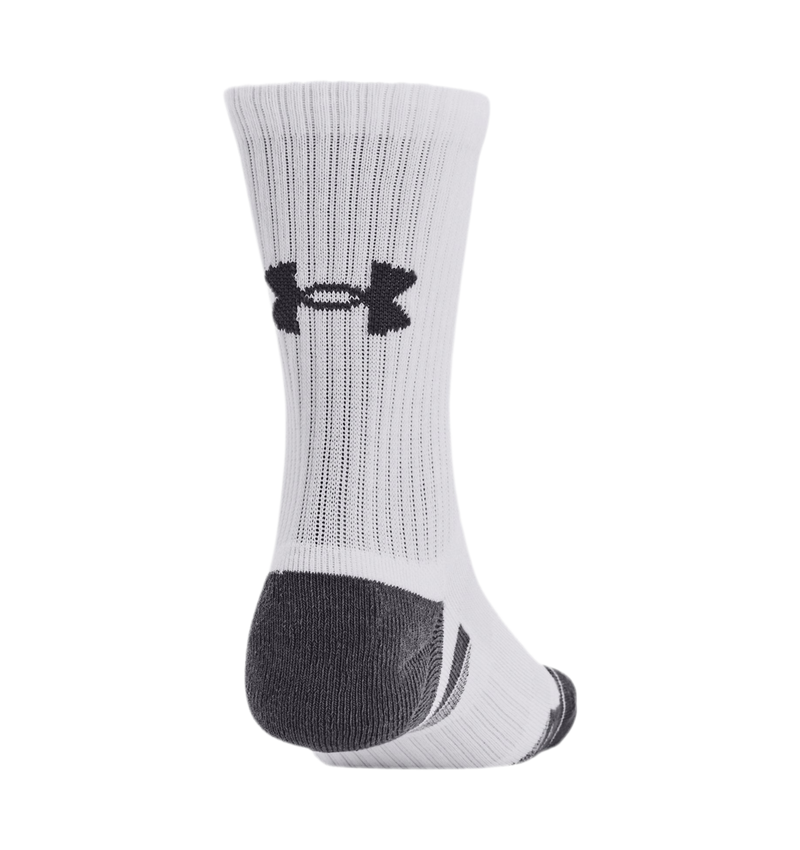 UNDER ARMOUR PERFORMANCE COTTON MID-CREW SOCKS WHITE (3X)