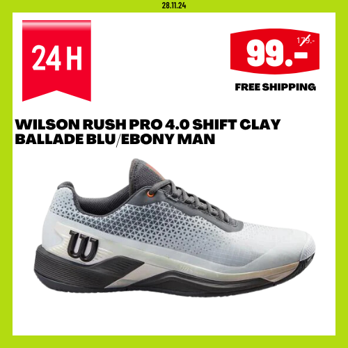 WILSON RUSH PRO 4.0 SHIFT CLAY BALLADE BLU/EBONY MAN