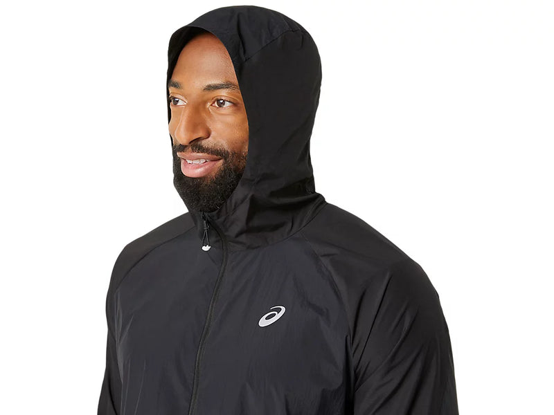 ASICS ROAD PACKABLE JACKET BLACK MAN