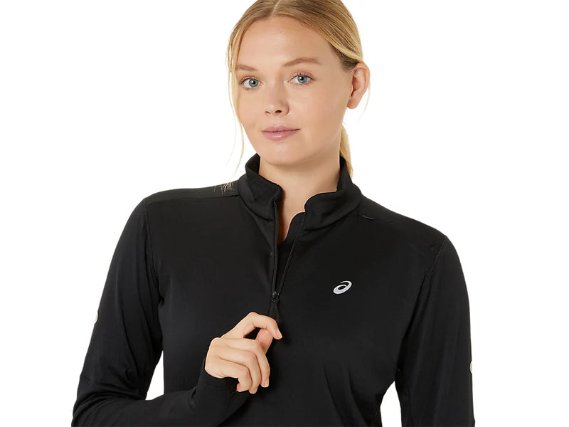 ASICS ROAD WINTER 1/2 ZIP LAYER BLACK WOMAN