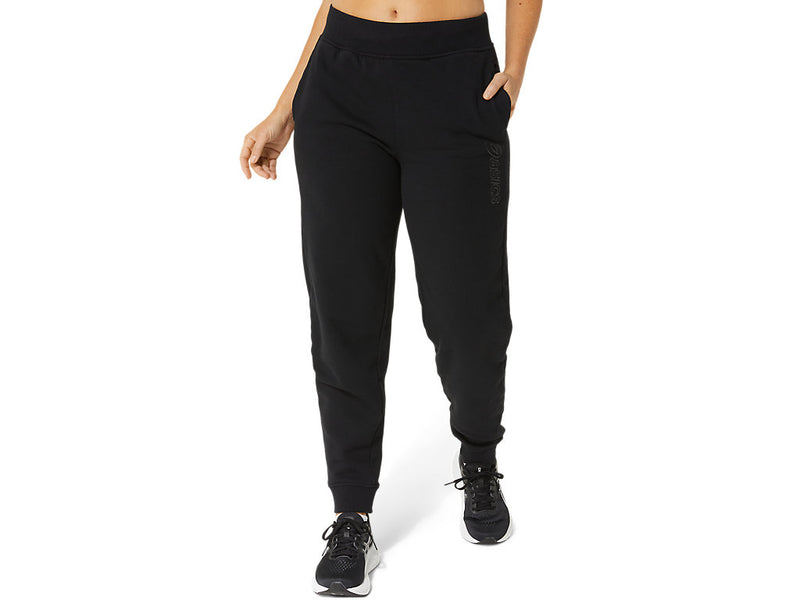 ASICS LOGO SWEAT PANT BLACK WOMAN