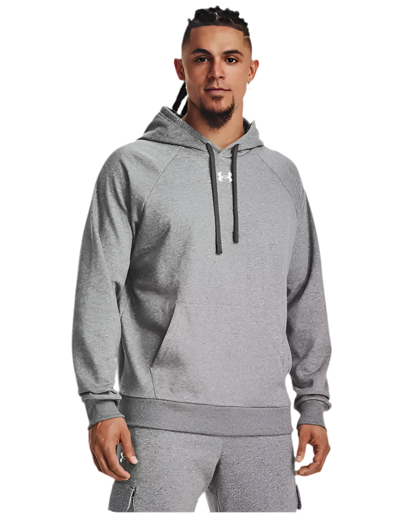 UNDER ARMOUR RIVAL FLEECE HOODIE GREY MAN