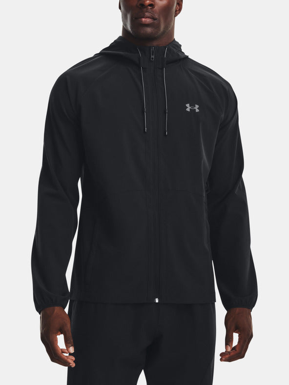 UNDER ARMOUR STRETCH WOVEN WINDBREAKER JACKET BLACK MAN