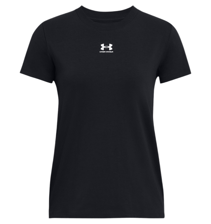 UNDER ARMOUR RIVAL CORE SHORT SLEEVE BLACK WOMAN