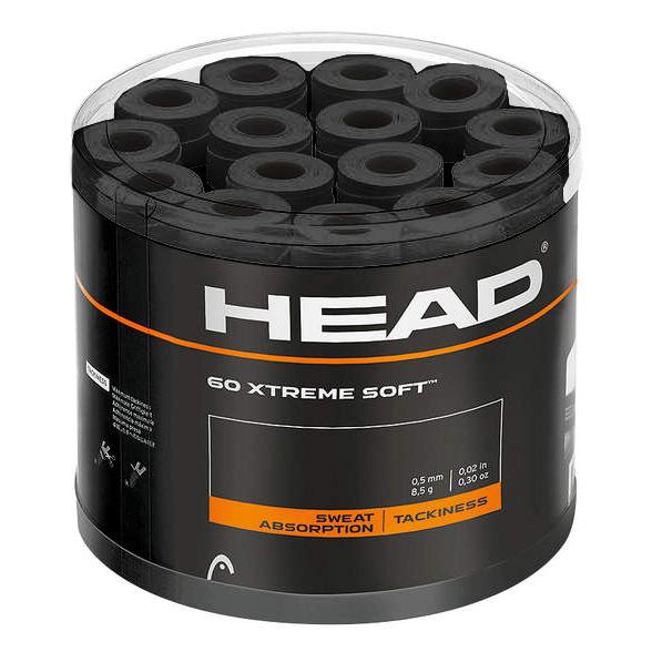 HEAD XTREME SOFT OVERGRIP BLACK (60X)