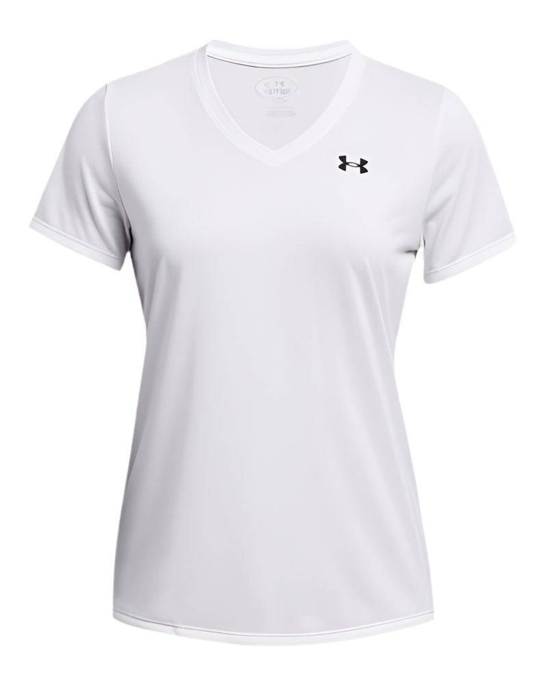 UNDER ARMOUR TECH™ V-NECK SHORT SLEEVE WHITE WOMAN