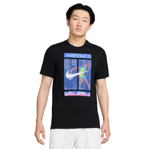 NIKE COURT DRI-FIT TENNIS T-SHIRT BLACK MAN