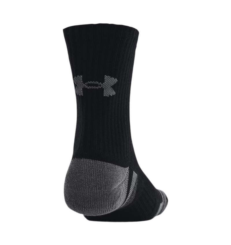 UNDER ARMOUR PERFORMANCE COTTON MID-CREW SOCKS BLACK (3X)