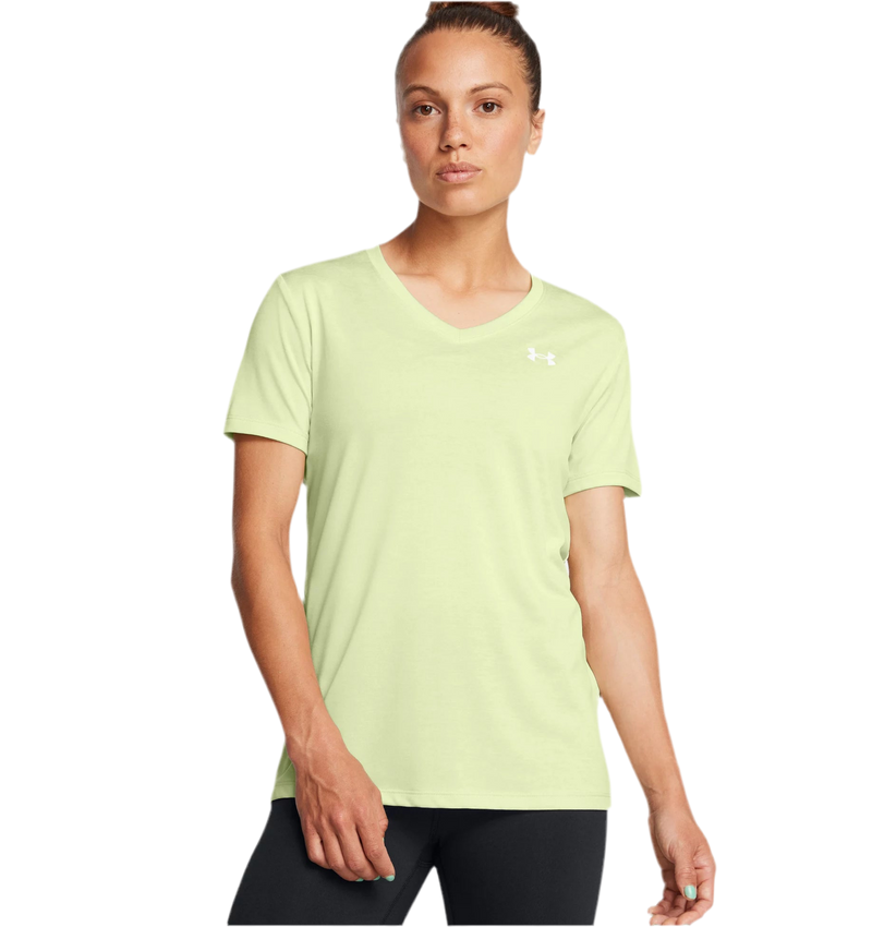 UNDER ARMOUR TECH™ TWIST V-NECK SHORT SLEEVE RETRO GREEN WOMAN