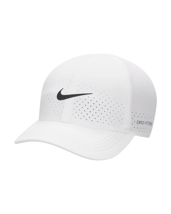 NIKE DRI-FIT ADV CLUB UNSTRUCTURED TENNIS CAP WHITE