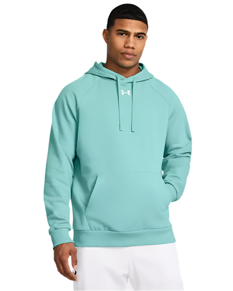 UNDER ARMOUR RIVAL FLEECE HOODIE TURQUOISE MAN