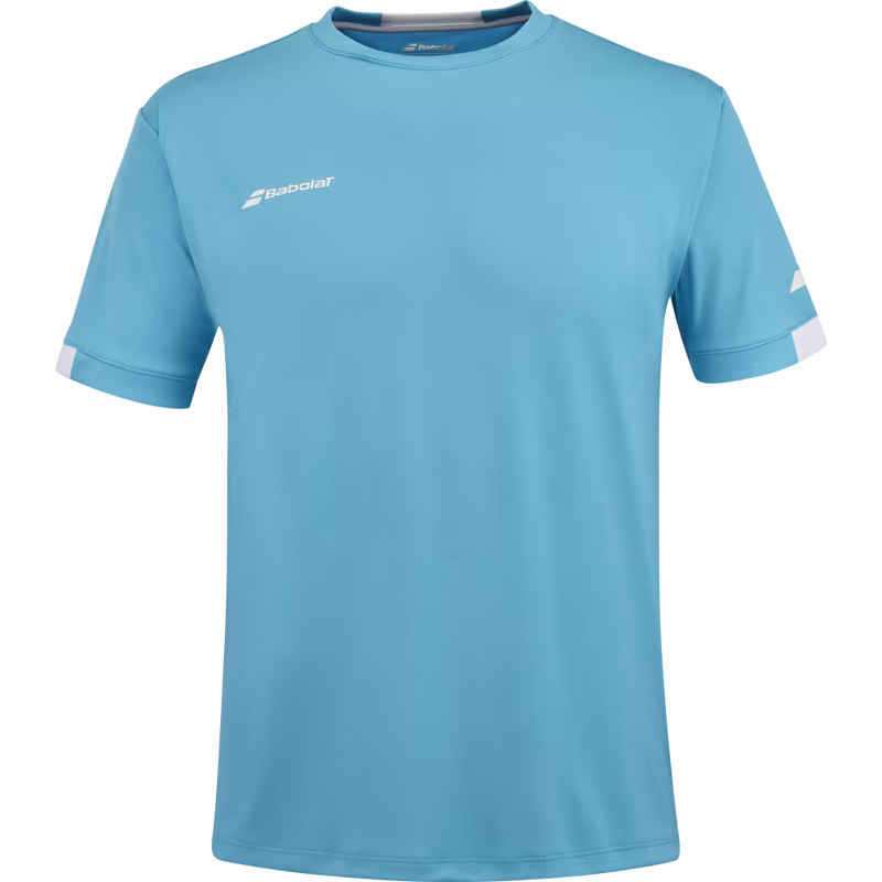 BABOLAT PLAY CREW NECK TEE CYAN BLUE BOY