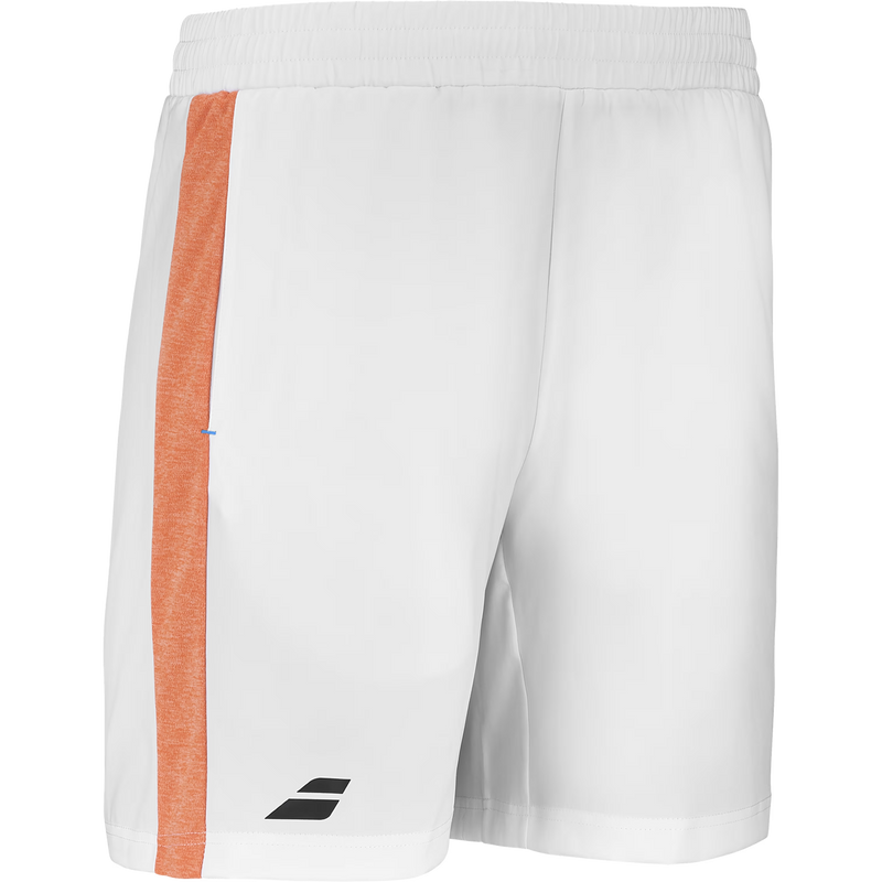 BABOLAT PLAY SHORT WHITE/ORANGE BOY