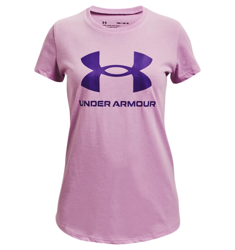 UNDER ARMOUR GRAPHIC SHORT SLEEVE PURPLE GIRL