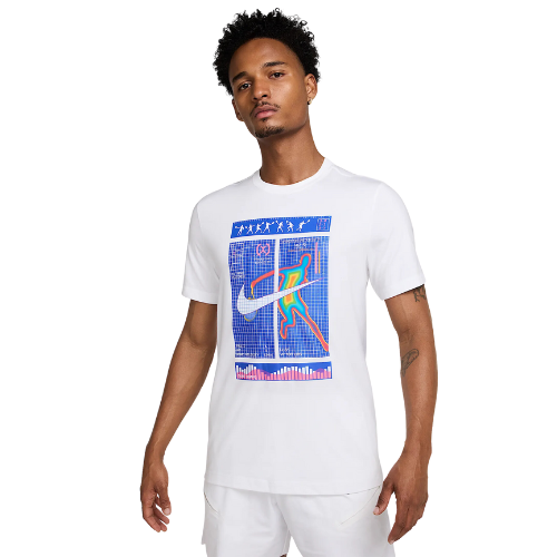 NIKE COURT DRI-FIT TENNIS T-SHIRT WHITE MAN