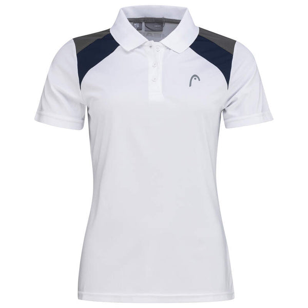 HEAD CLUB TECH POLO SHIRT WHITE/DARK BLUE WOMAN