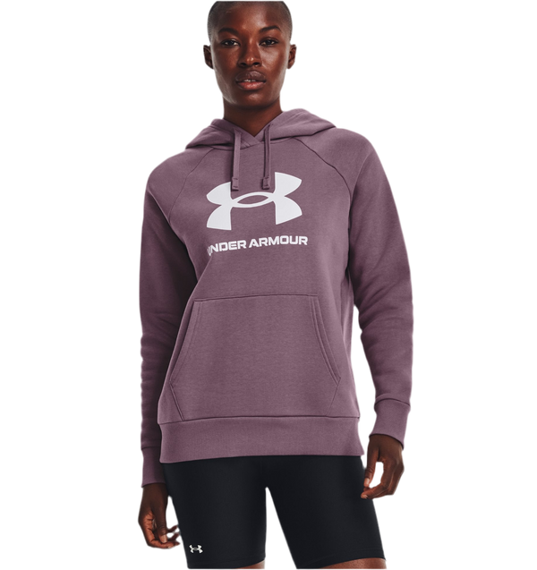 UNDER ARMOUR RIVAL FLEECE BIG LOGO HOODIE MISTY PURPLE WOMAN