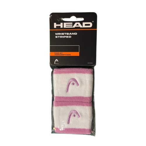 HEAD WRISTBAND STRIPED ALIGHT LILAC/WHITE (2X)