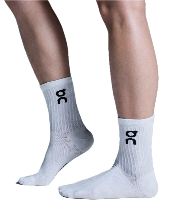 ON LOGO SOCK HIGH WHITE (3X)