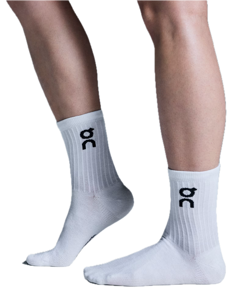 ON LOGO SOCK HIGH WHITE (3X)