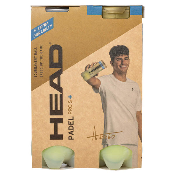 2X HEAD PADEL PRO S + BALLS (6X)