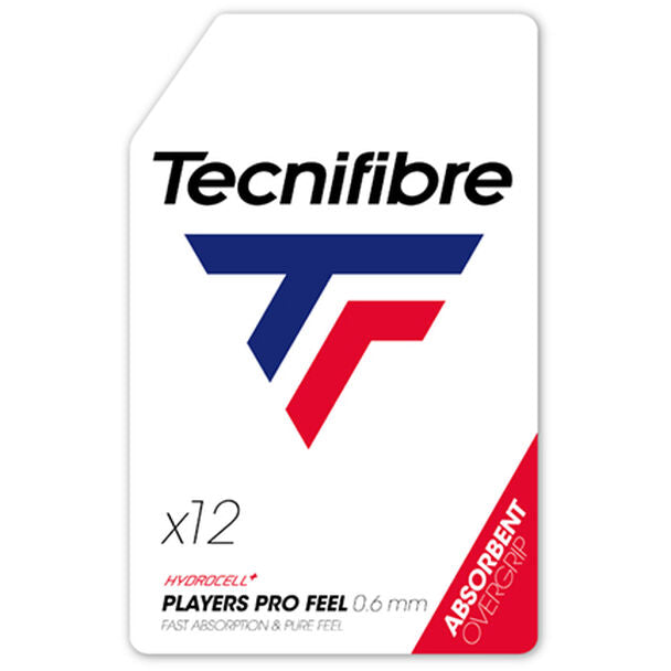 TECNIFIBRE PLAYER PRO FEEL OVERGRIP WHITE (12X)