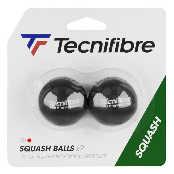 TECNIFIBRE SQUASH BALLS RED DOT (X2)