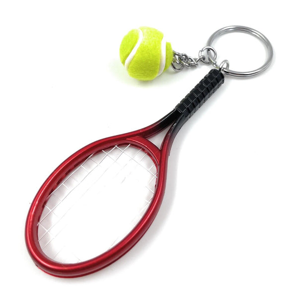 KEYCHAIN MINI RACQUET RED