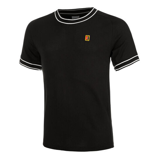 NIKE COURT COURT HERITAGE SS TOP BLACK MAN