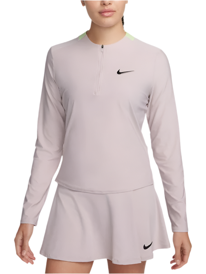 NIKE SPRING ADVANTAGE 1/4 ZIP LONG SLEEVE PLATINUM VIOLET WOMAN