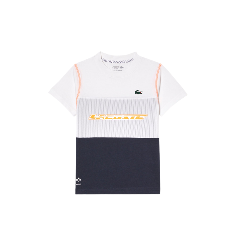 LACOSTE TENNIS X DANIIL MEDVEDEV JERSEY T-SHIRT WHITE BOY