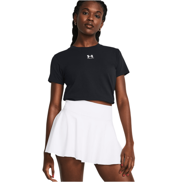 UNDER ARMOUR RIVAL CORE SHORT SLEEVE BLACK WOMAN