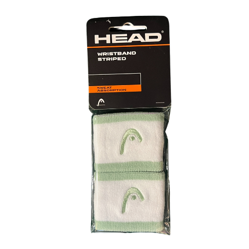 HEAD WRISTBAND STRIPED CELERY GREEN/WHITE (2X)