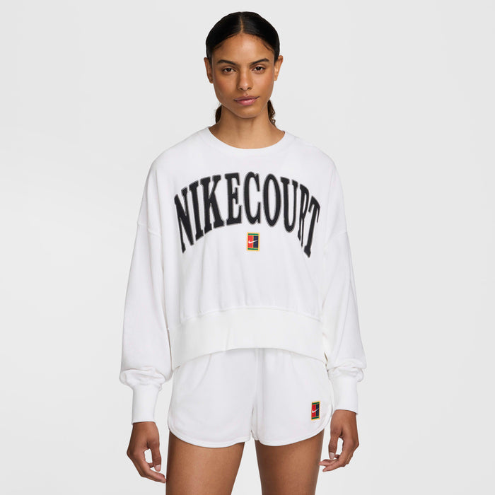 NIKE OVER-OVERSIZED CREW-NECK GRAPHIC TENNIS SWEATSHIRT WOMAN