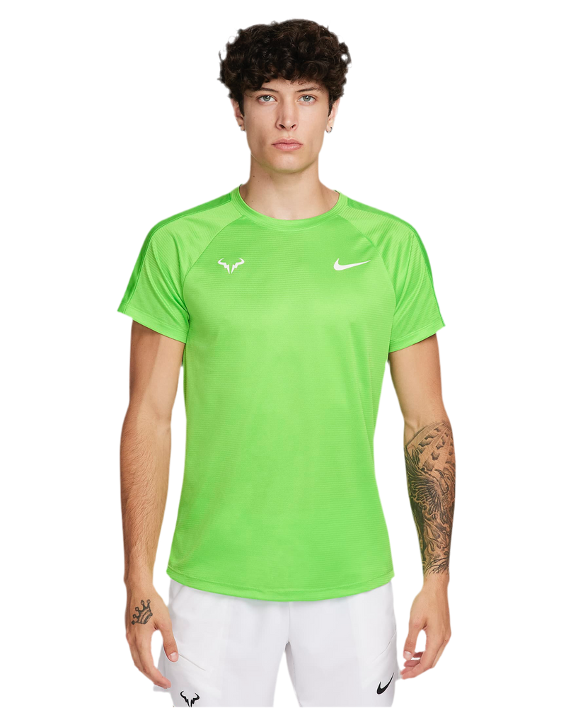 NIKE RAFA CHALLENGER DRI-FIT SHORT-SLEEVE TENNIS TOP ACTIONE GREEN MAN