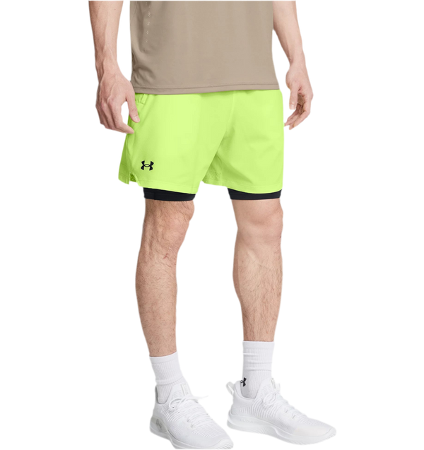 UNDER ARMOUR VANISH WOVEN 2-IN-1 SHORTS MORPH GREEN/BLACK MAN