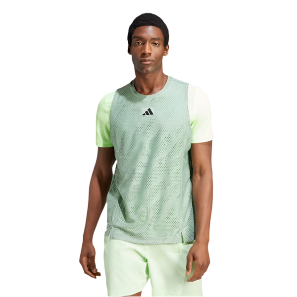 ADIDAS TENNIS PRO LAYERING TEE SILVER/GREEN MAN