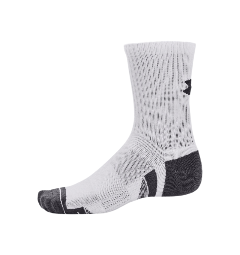 UNDER ARMOUR PERFORMANCE COTTON MID-CREW SOCKS WHITE (3X)