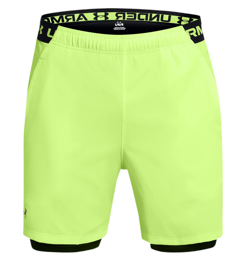 UNDER ARMOUR VANISH WOVEN 2-IN-1 SHORTS MORPH GREEN/BLACK MAN