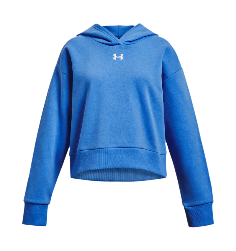 UNDER ARMOUR RIVAL FLEECE CROP HOODIE WATER GIRL