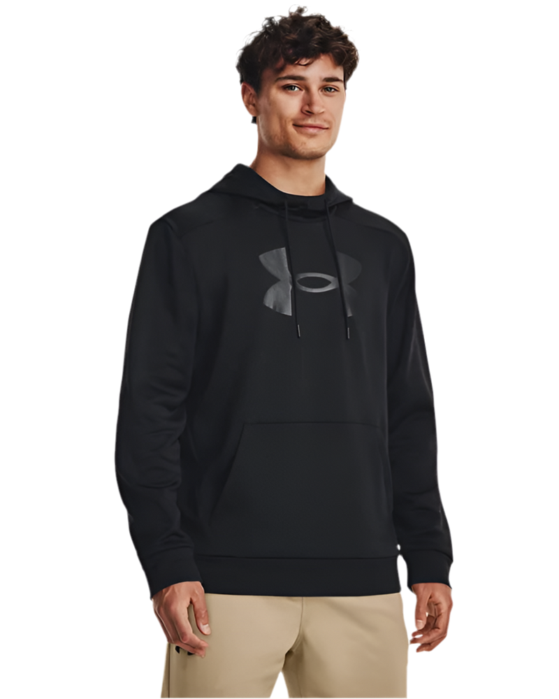 UNDER ARMOUR FLEECE BIG LOGO HOODIE BLACK MAN